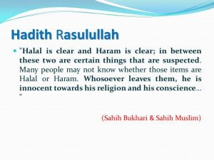 halal is clear Hadith